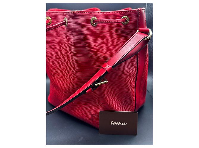 Noe Borsa a secchiello Louis Vuitton Noé in pelle Epi rossa Rosso - vista 14