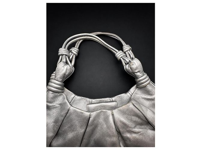 Borsa in pelle argentata Loewe Silver hardware - vista 10