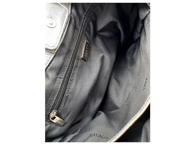 Borsa in pelle argentata Loewe Silver hardware - vista 8