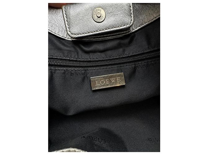 Borsa in pelle argentata Loewe Silver hardware - vista 9