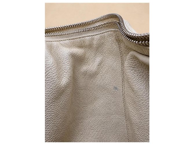 Gucci Bolso de mano de cuero blanco con flecos y detalles de bambú - vista 10