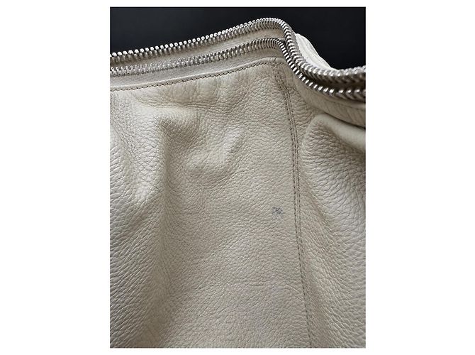 Gucci Bolso de mano de cuero blanco con flecos y detalles de bambú - vista 11