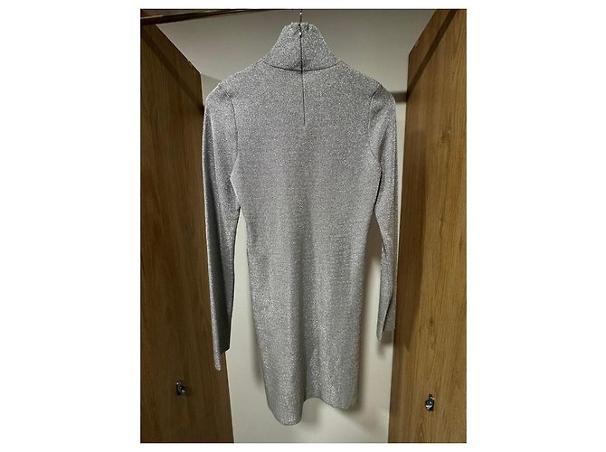 Mini abito argento a collo alto Balenciaga - vista 5