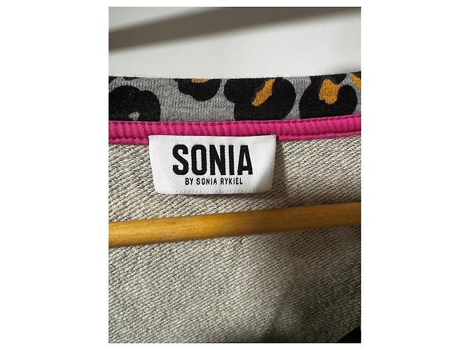 Sonia Rykiel Felpa leopardata grigia e gialla Nero Grigio Giallo - vista 3