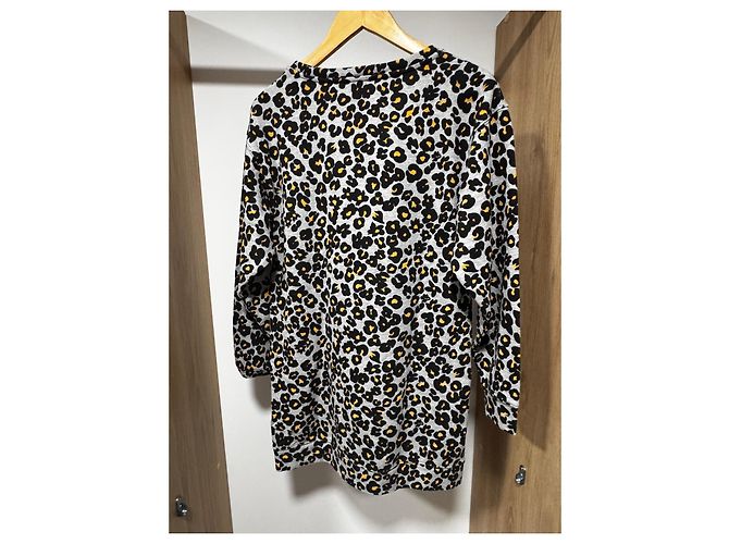 Sonia Rykiel Felpa leopardata grigia e gialla Nero Grigio Giallo - vista 4