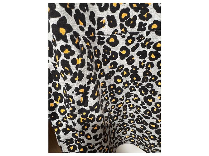 Sonia Rykiel Felpa leopardata grigia e gialla Nero Grigio Giallo - vista 5