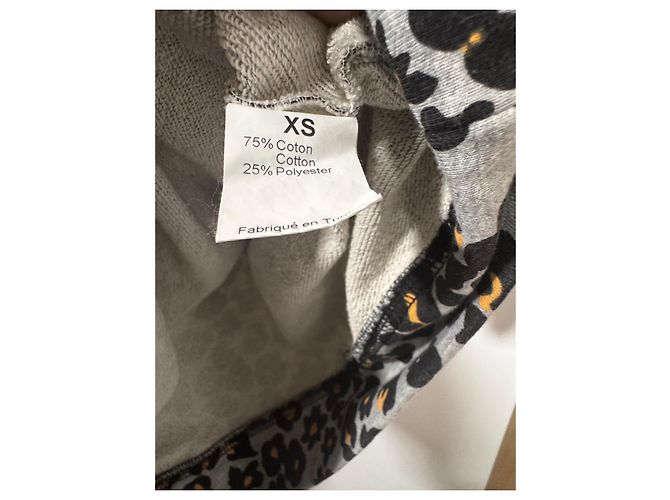 Sonia Rykiel Felpa leopardata grigia e gialla Nero Grigio Giallo - vista 6