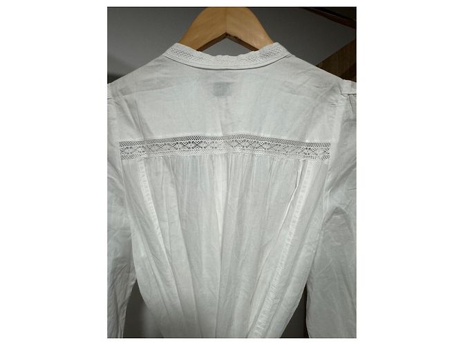 Zadig & Voltaire Vestido de algodón blanco con encaje - vista 3