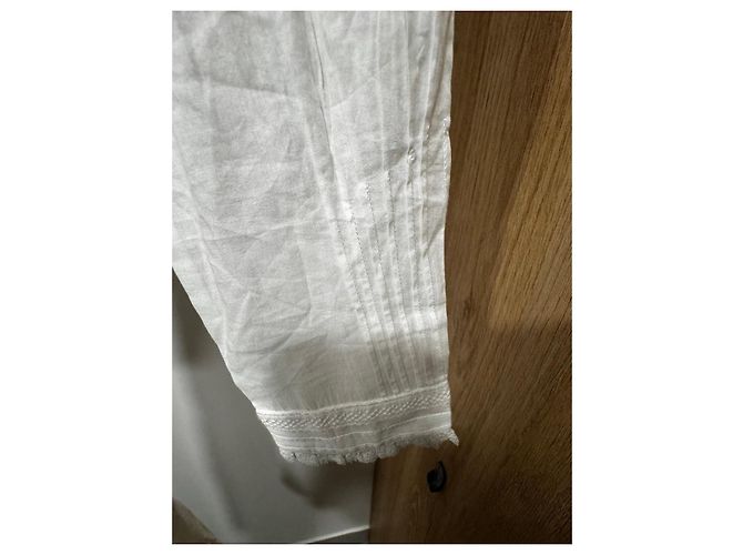 Zadig & Voltaire Vestido de algodón blanco con encaje - vista 5