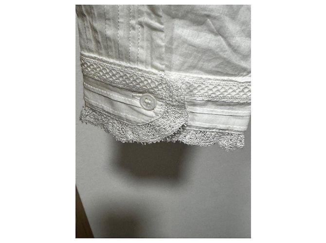Zadig & Voltaire Vestido de algodón blanco con encaje - vista 6