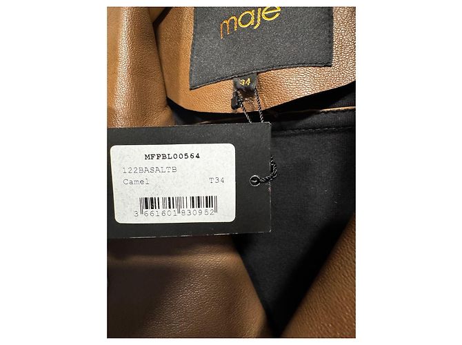 Maje braune Lederjacke - Ansicht 10
