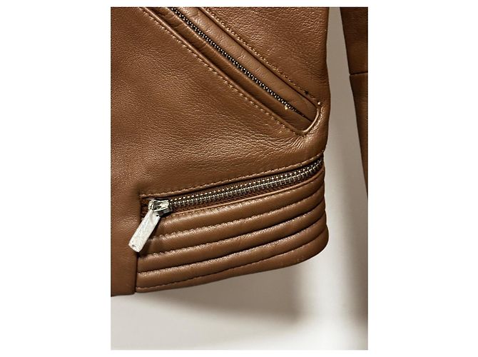 Maje braune Lederjacke - Ansicht 7