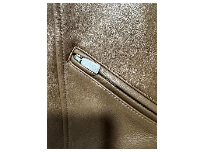Maje braune Lederjacke - Ansicht 8