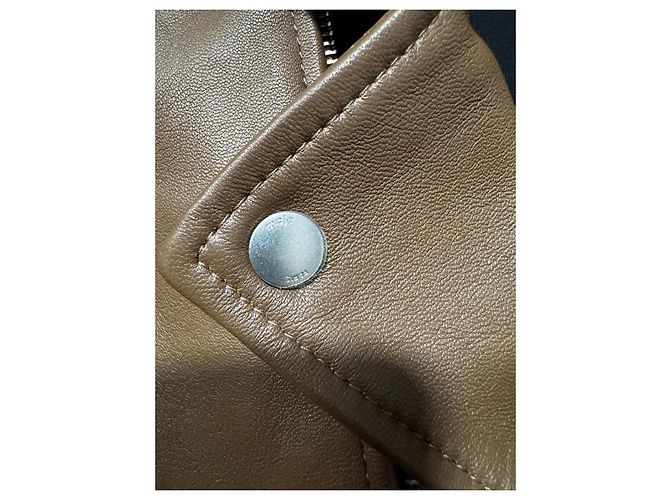 Maje braune Lederjacke - Ansicht 9