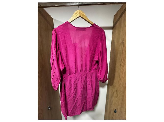 Iro Vestido corto de seda rosa fucsia - vista 2