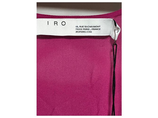 Iro Vestido corto de seda rosa fucsia - vista 3
