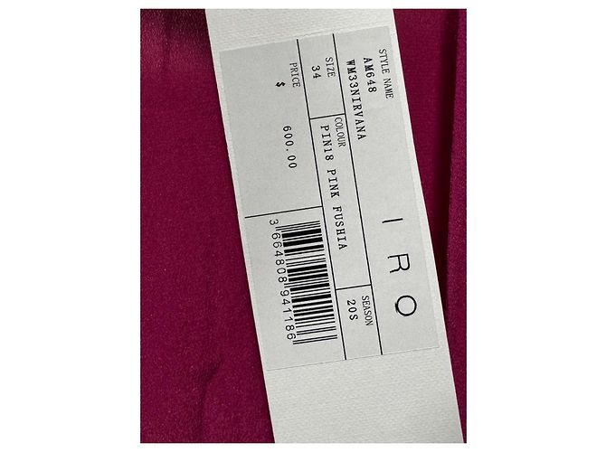 Iro Vestido corto de seda rosa fucsia - vista 4