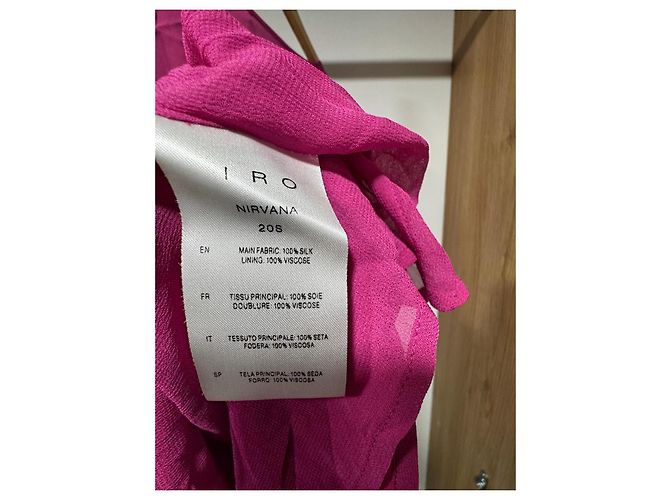 Iro Vestido corto de seda rosa fucsia - vista 5