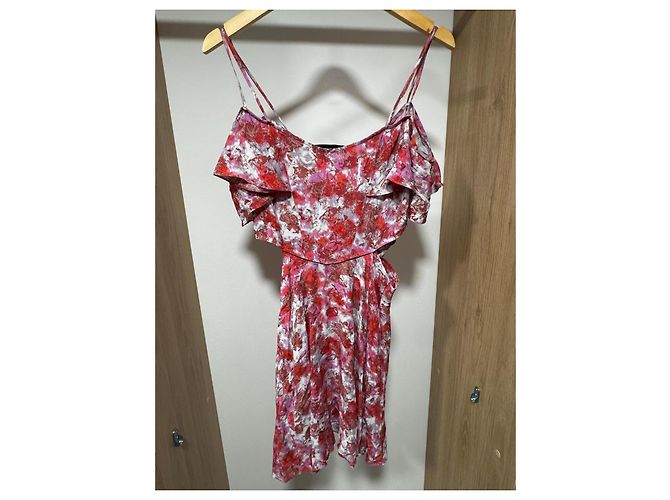 IRO Sommerkleid mit Blumenprint Pink Weiß Rot - Ansicht 2