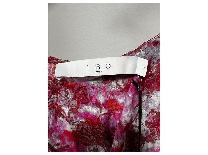 IRO Sommerkleid mit Blumenprint Pink Weiß Rot - Ansicht 3