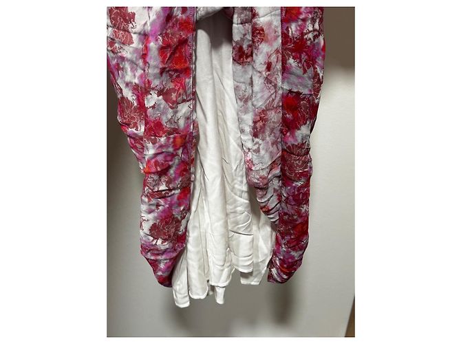 IRO Sommerkleid mit Blumenprint Pink Weiß Rot - Ansicht 5