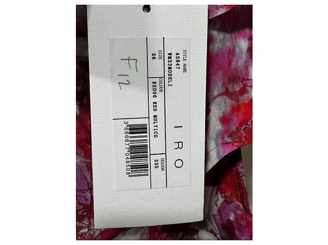 IRO Sommerkleid mit Blumenprint Pink Weiß Rot - Ansicht 6