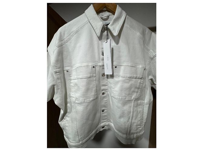 Iro Short white denim jacket - view 2