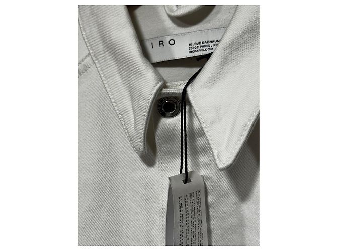 Iro Short white denim jacket - view 3
