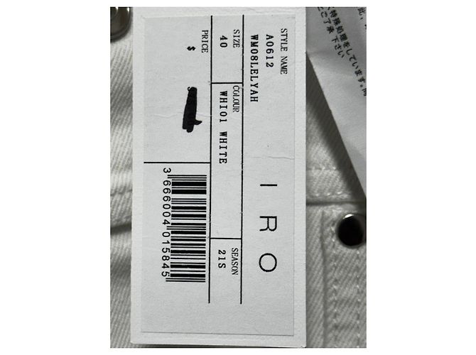 Iro Short white denim jacket - view 8