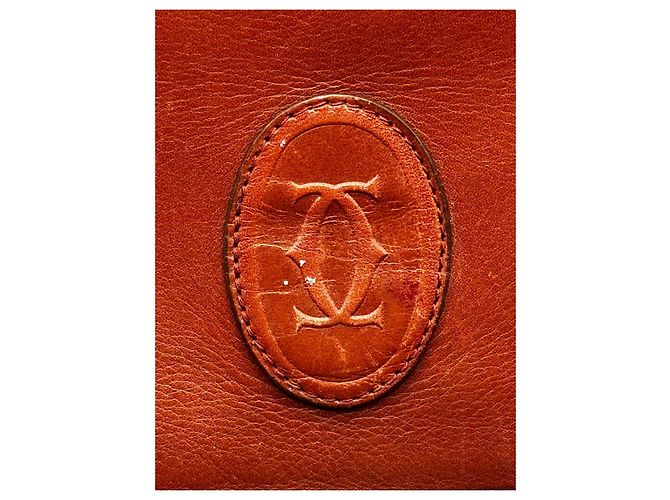 Pochette Cartier in pelle bordeaux Marrone - vista 4