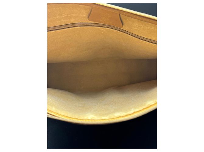 Pochette Gucci Monogram Beige e Pelle Dorata Marrone - vista 8