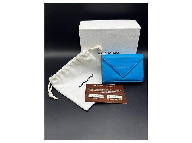 Balenciaga blue leather wallet - view 2