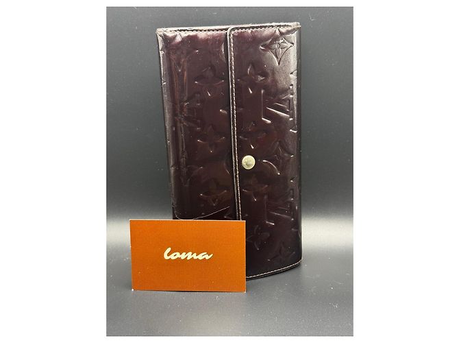 Cartera Louis Vuitton Monogram Vernis Burgundy Burdeos - vista 4
