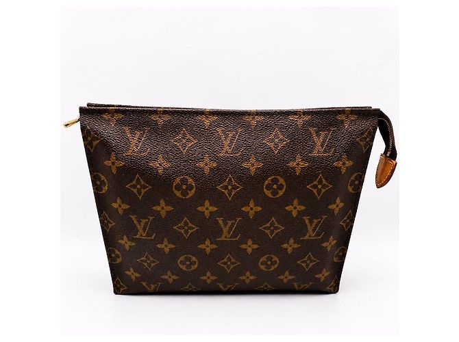 Louis Vuitton Pochette Toiletry Bag Monogram Canvas Marrone - vista 3