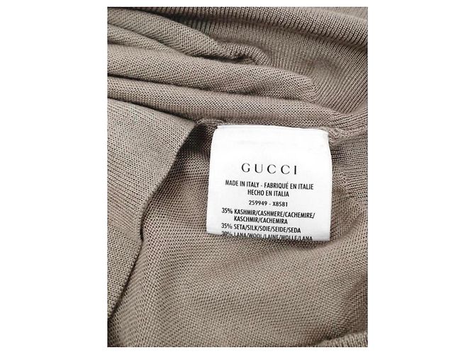 Jersey de cachemira y seda beige de Gucci - vista 10
