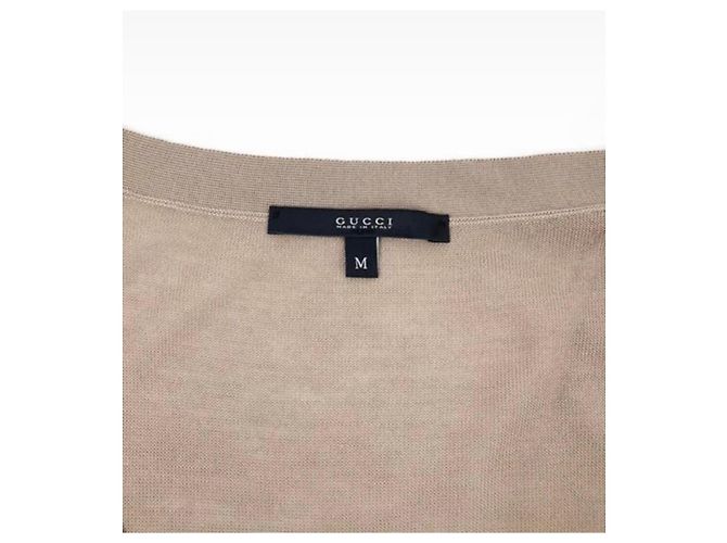 Jersey de cachemira y seda beige de Gucci - vista 3