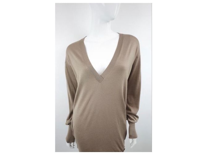 Jersey de cachemira y seda beige de Gucci - vista 6