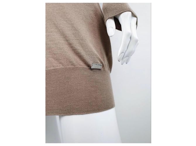 Jersey de cachemira y seda beige de Gucci - vista 7