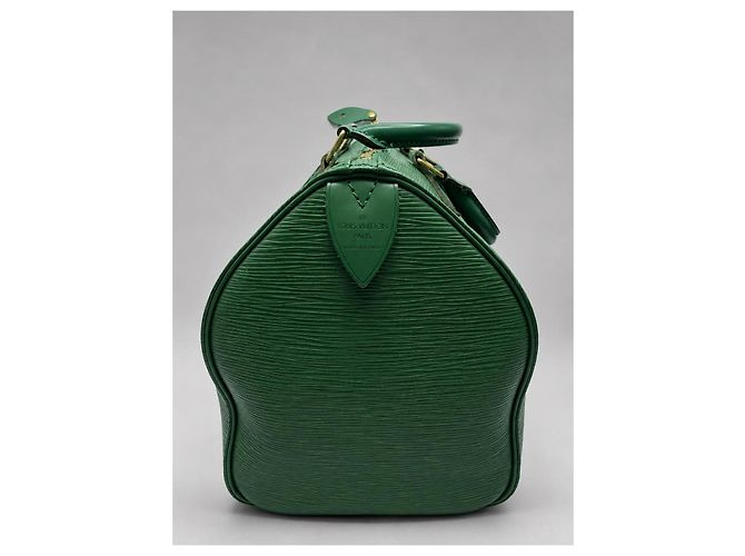 Louis Vuitton Borsa Speedy 30 in pelle Epi verde - vista 5