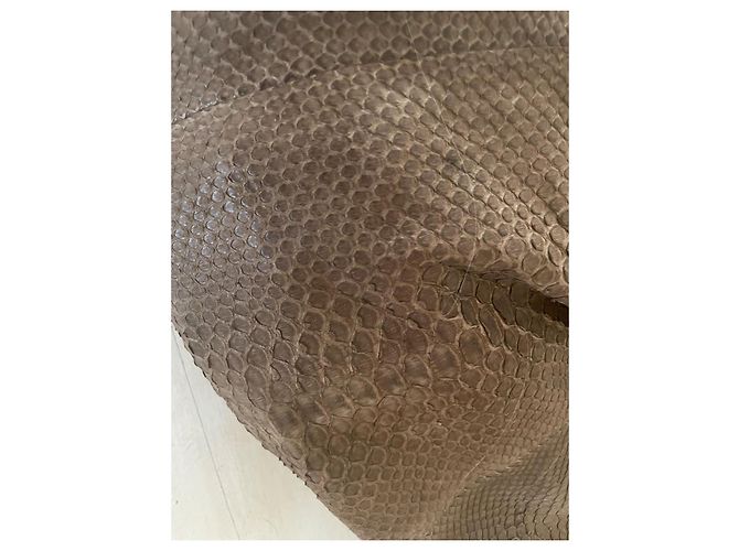 Autre Marque Nada Sawaya New York Python-Schultertasche Braun - Ansicht 3