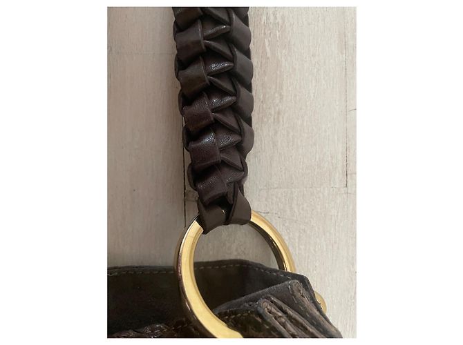 Autre Marque Nada Sawaya New York Python-Schultertasche Braun - Ansicht 7