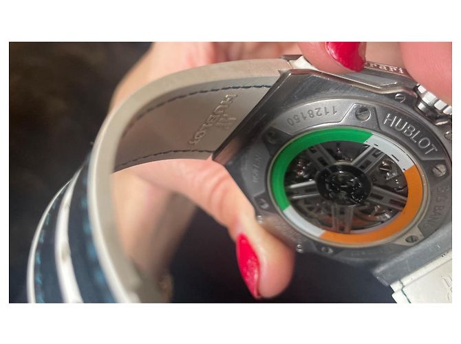 Reloj Automático Hublot Big Bang Ferrari Special Edition Titanium Blanco Azul Verde Naranja Gris - vista 9