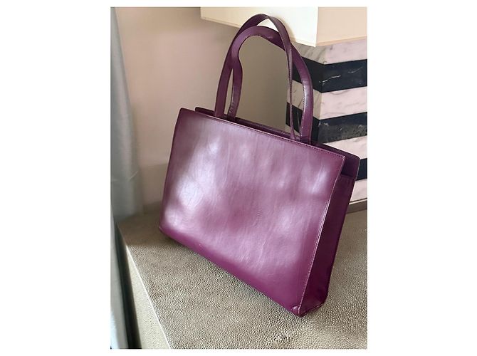 Prada 1995 Edition Borsa Tote Vitello Mirtillo Blueberry Porpora - vista 2