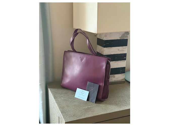 Prada 1995 Edition Borsa Tote Vitello Mirtillo Blueberry Porpora - vista 3
