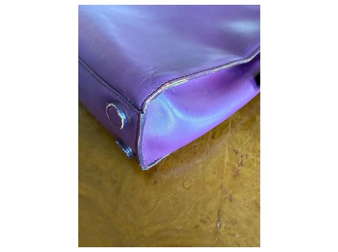 Prada 1995 Edition Borsa Tote Vitello Mirtillo Blueberry Porpora - vista 6