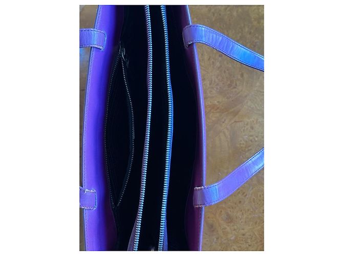 Prada 1995 Edition Borsa Tote Vitello Mirtillo Blueberry Porpora - vista 7