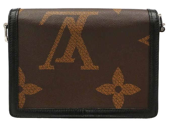 Louis Vuitton Monogram Giant Reverse Dauphine MM Shoulder Bag Brown Black - view 10