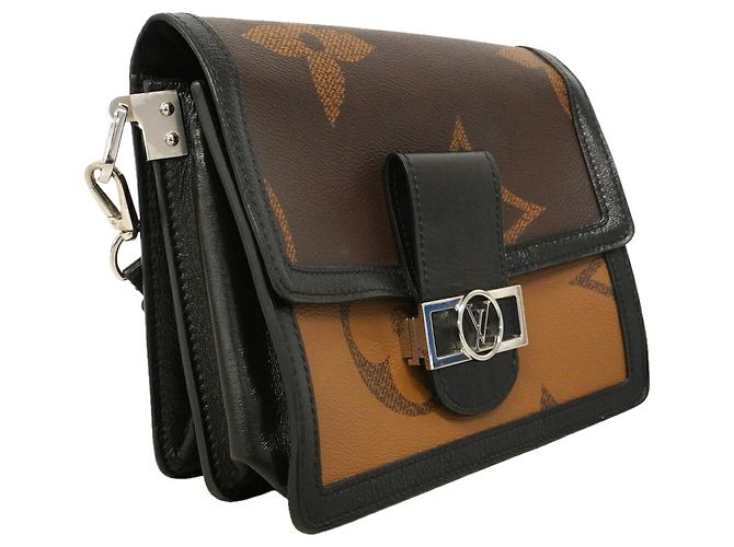Louis Vuitton Monogram Giant Reverse Dauphine MM Shoulder Bag Brown Black - view 2