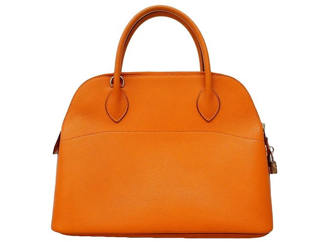 Hermès Bolsa Hermes Bolide 31 em couro Chevre Orange Laranja - vista 12
