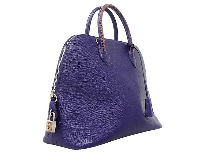 Hermès Borsa Hermes Bolide 31 1923 Tressage Veau Epsom Blu - vista 2